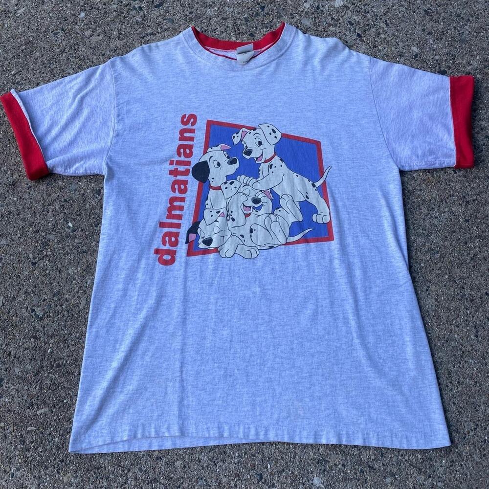Vintage 90s Disney 101 Dalmatians Movie Promo Dog T Shirt - Picture 2 of 8
